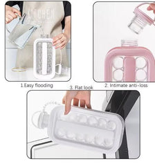 Transparent Ice Ball Mould With Water Bottle Quick Releasing Ice Maker For Summer Drinking